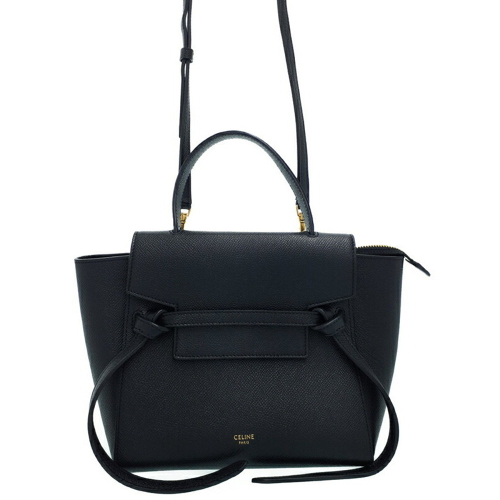 Celine Belt Bag 2way Crossbody Grained Calfskin Leather